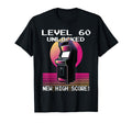 Level 60 Unlocked Gamer 60Th Birthday T-Shirt - Minimalist Print Unisex - T-Shirt, Sweatshirt, Hoodie