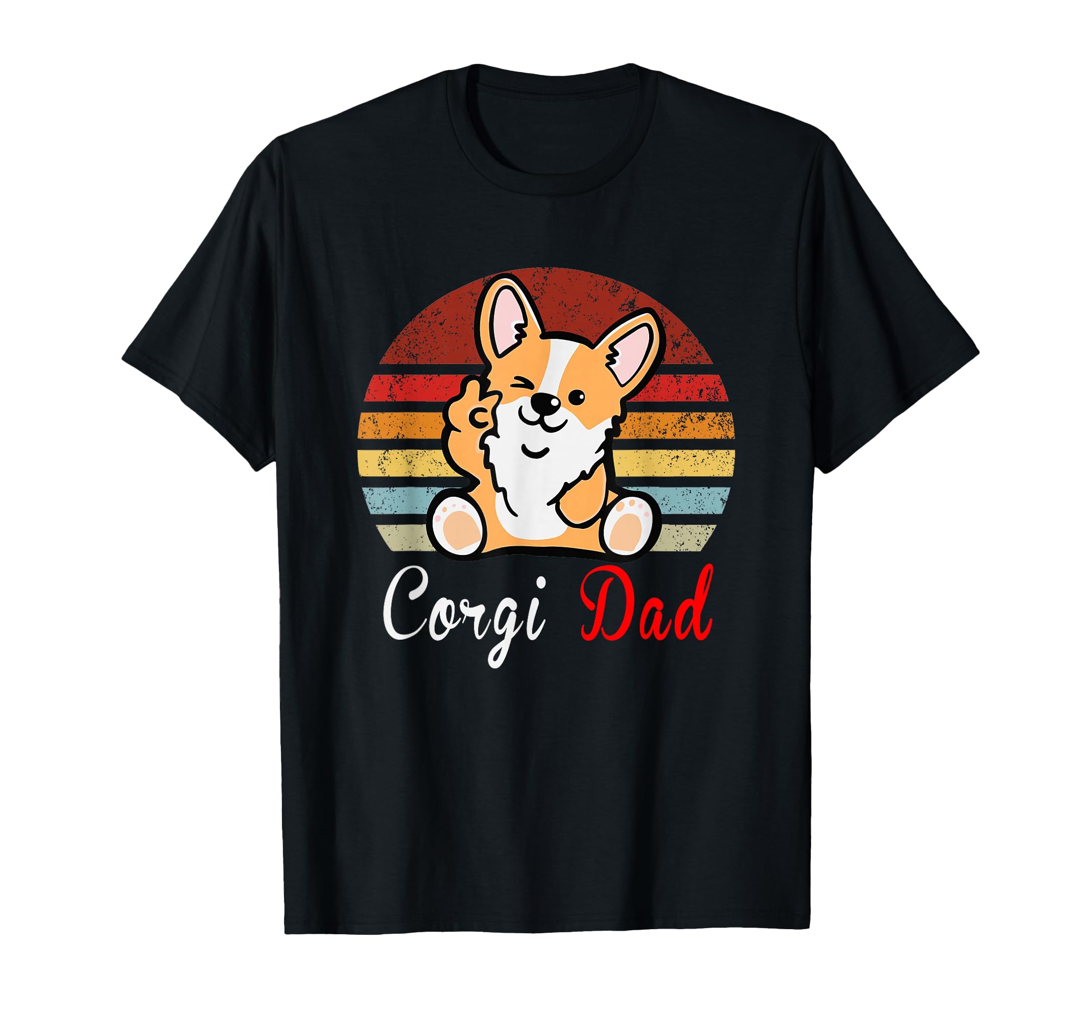 Corgi Sunset Dog Lover Dad T-Shirt - Casual Everyday Wear Unisex - T-Shirt, Sweatshirt, Hoodie