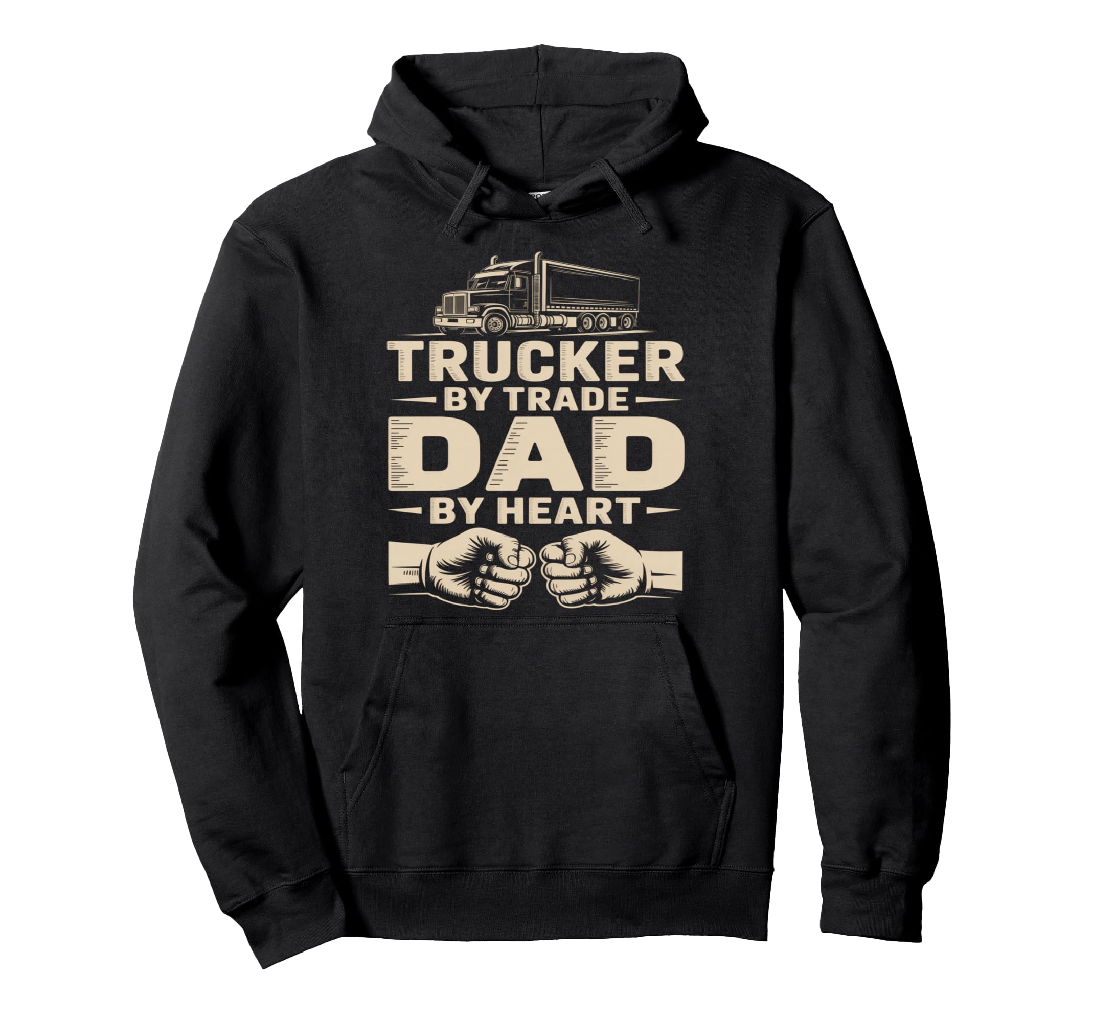 Proud Dad Trucker Trade Dad Heart Truck Hoodie - Graphic Print for Adults - T-Shirt, Sweatshirt, Hoodie
