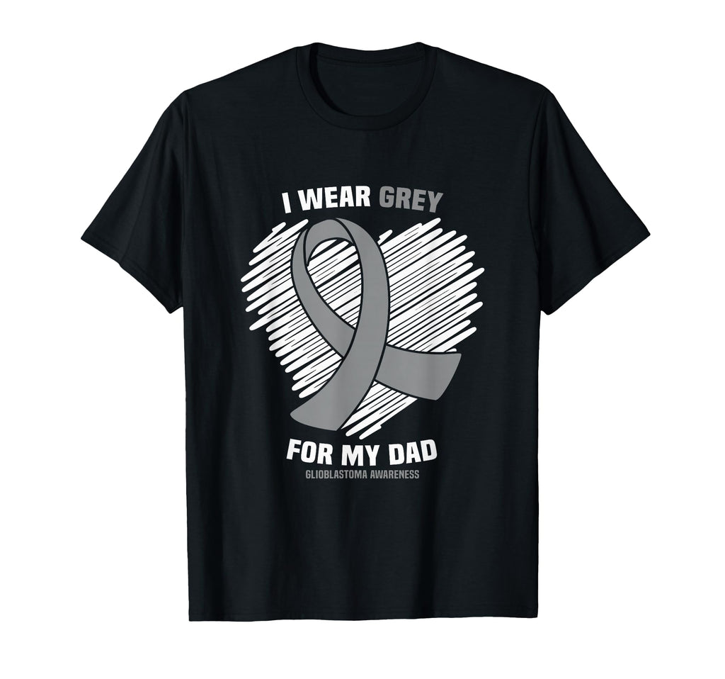I Wear Grey My Dad Gbm Glioblastoma T-Shirt - Minimalist Print for Adults - T-Shirt, Sweatshirt, Hoodie