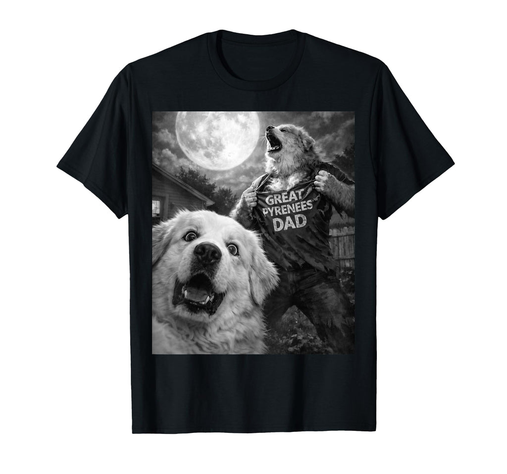 Great Pyrenees Dad Funny Horror Mens T-Shirt - Graphic Print Men Women - T-Shirt, Sweatshirt, Hoodie