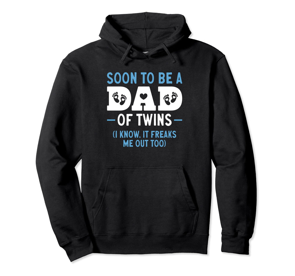 Twin Dad Father Two Soon To Be Dad Hoodie - Casual Everyday Wear Unisex - T-Shirt, Sweatshirt, Hoodie