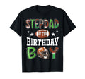Step Dad Birthday Football Player Family T-Shirt - Graphic Print Men Women - T-Shirt, Sweatshirt, Hoodie