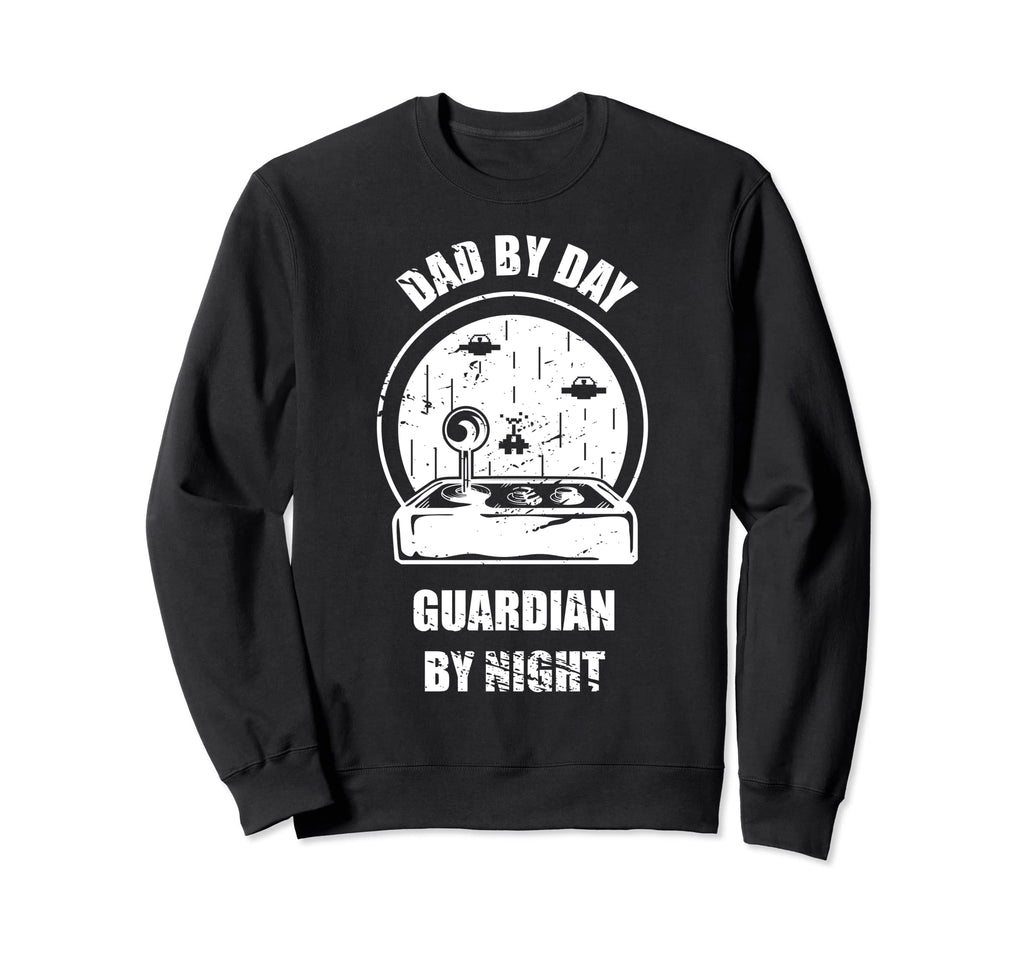 Gamer Dad Dad Day Guardian Night Sweatshirt - Novelty Apparel for Adults - T-Shirt, Sweatshirt, Hoodie