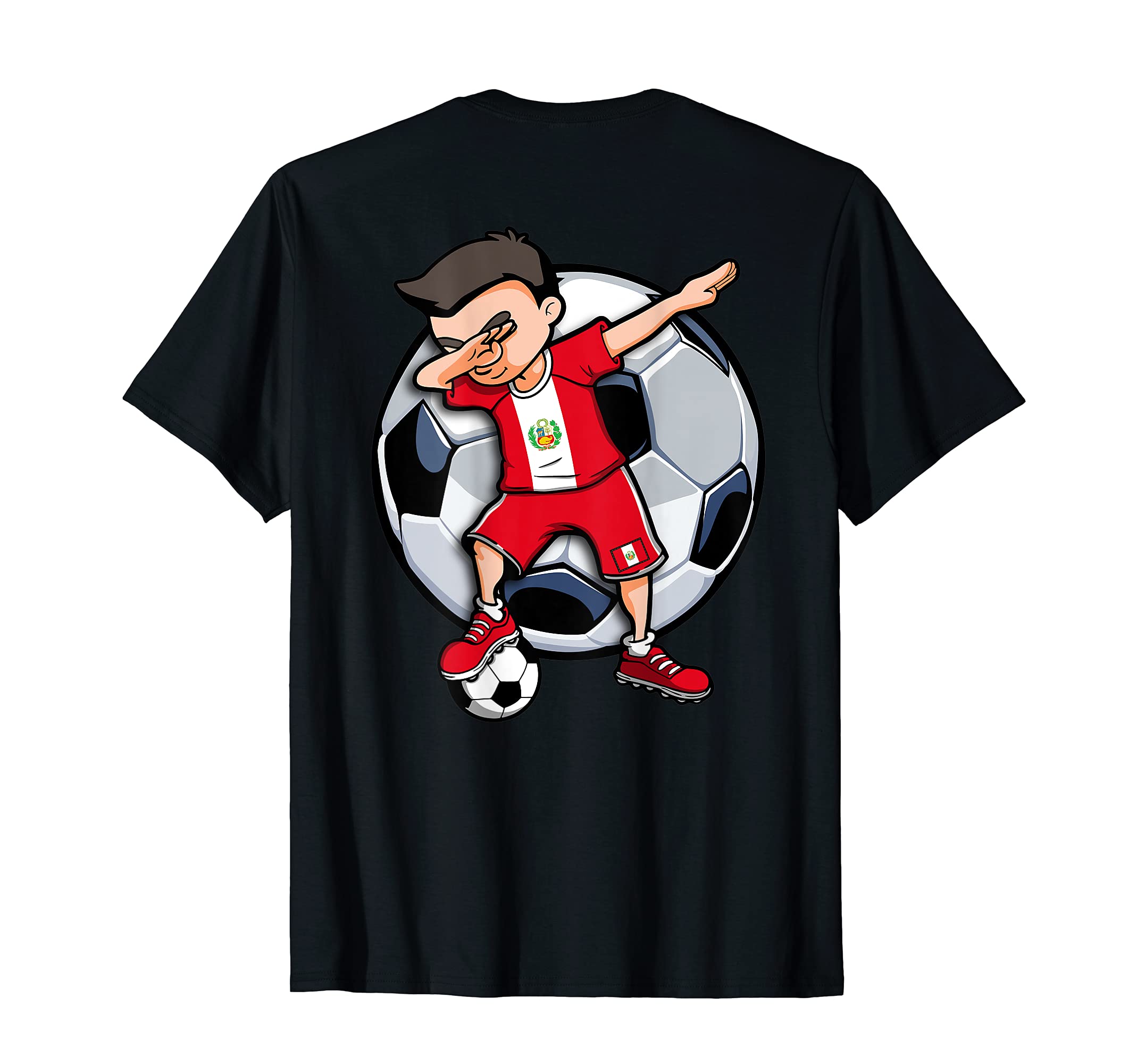 Dabbing Soccer Peru Football Fans Jersey T-Shirt - Trendy Graphic Unisex - T-Shirt, Sweatshirt, Hoodie