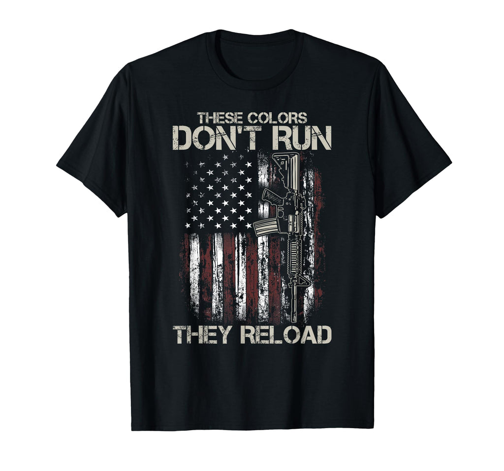 Ar 15 Gun American Flag Colors T-Shirt - Casual Everyday Wear Men Women - T-Shirt, Sweatshirt, Hoodie