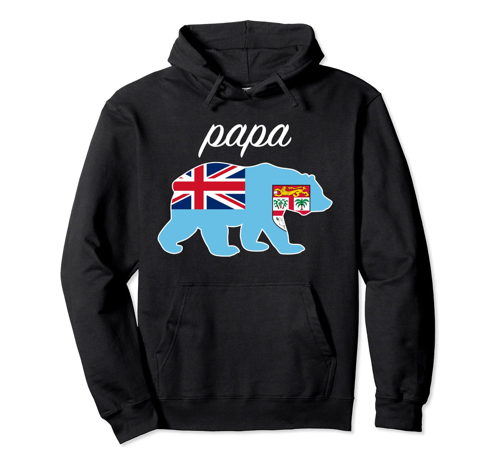 Papa Bear Fiji Flag Fijian Roots Hoodie - Novelty Apparel Men Women - T-Shirt, Sweatshirt, Hoodie