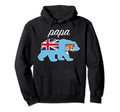 Papa Bear Fiji Flag Fijian Roots Hoodie - Novelty Apparel Men Women - T-Shirt, Sweatshirt, Hoodie