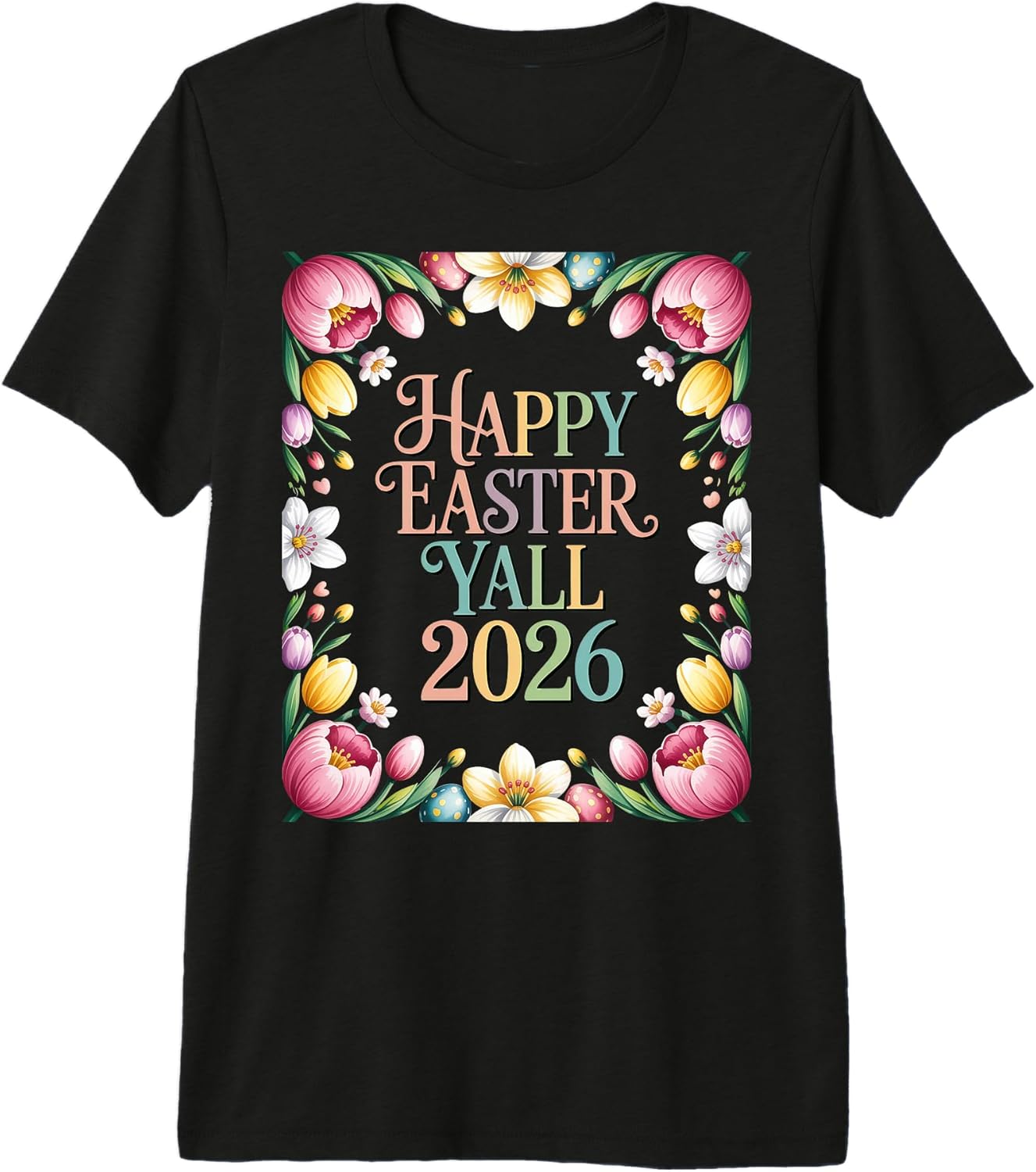 Happy Easter Yall 2026 Funny Premium Tri-Blend - Adult & Kids T-Shirts, Sweatshirts & Hoodies apparel design preview 1