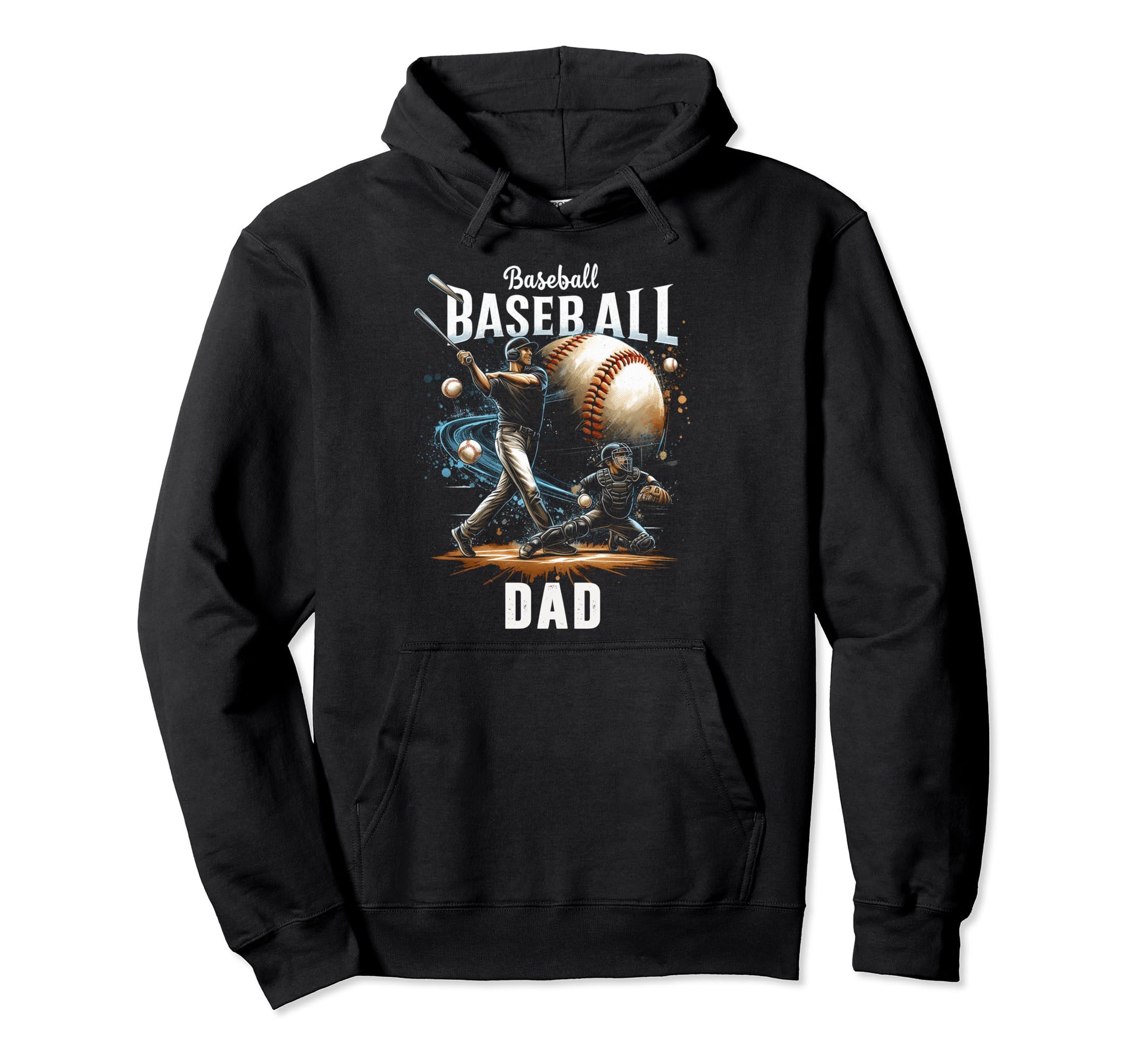 Baseball Dad Fathers Day Hoodie - Graphic Print Unisex - T-Shirt, Sweatshirt, Hoodie