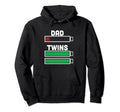 Dad Twins Battery Twins Fathers Day Dad Hoodie - Aesthetic Graphic Unisex - T-Shirt, Sweatshirt, Hoodie