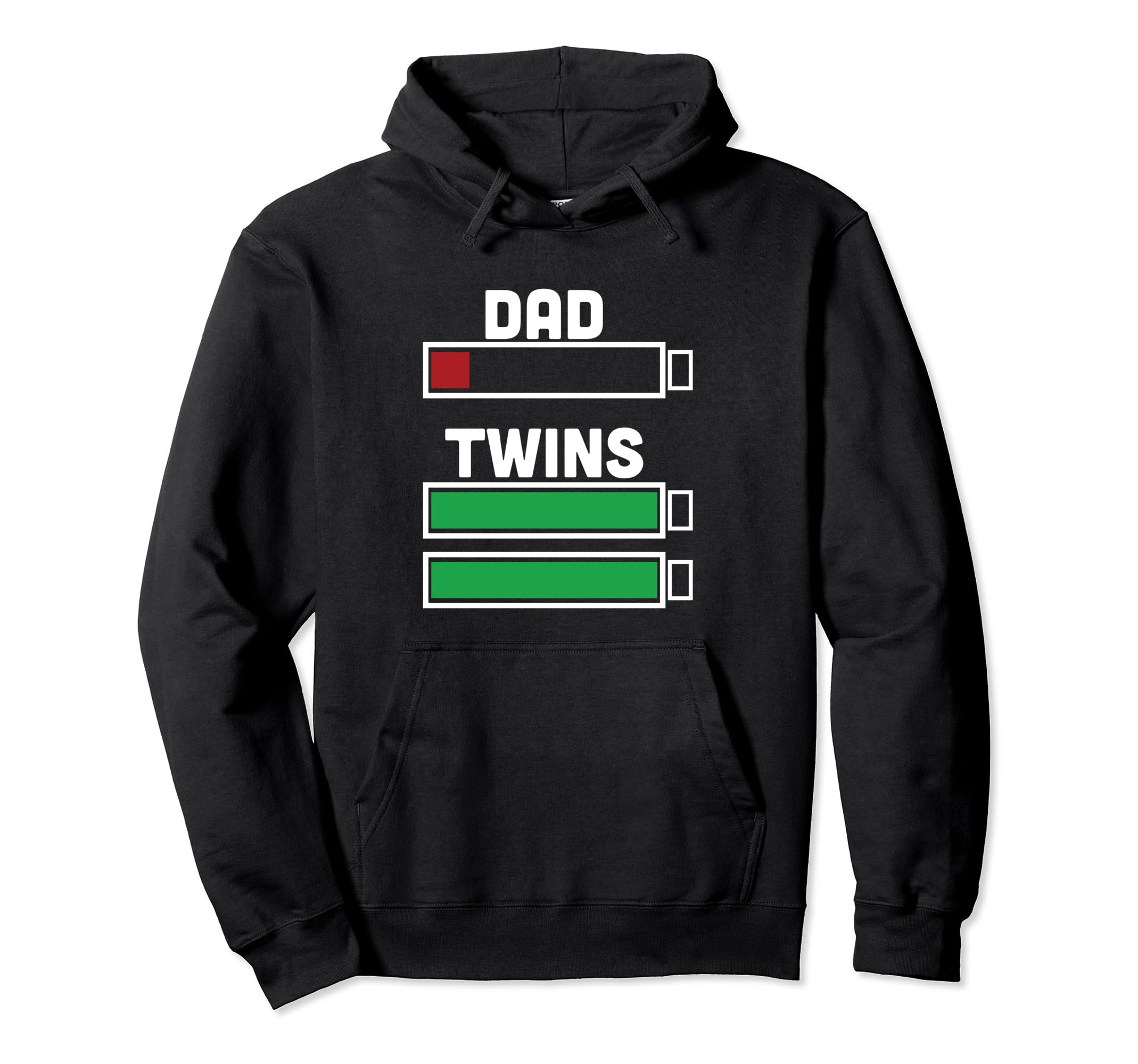 Dad Twins Battery Twins Fathers Day Dad Hoodie - Aesthetic Graphic Unisex - T-Shirt, Sweatshirt, Hoodie