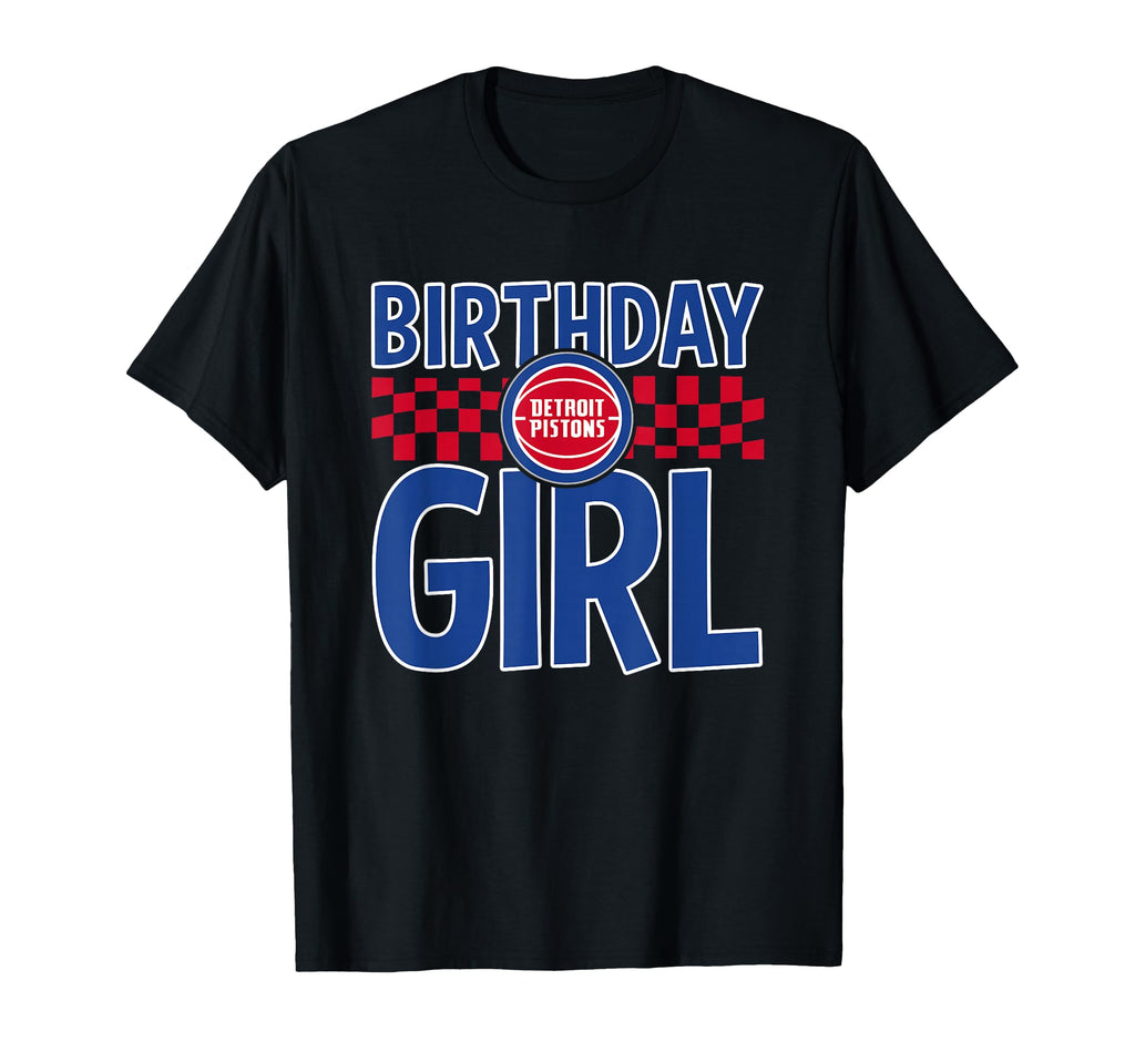 Nba Detroit Pistons Birthday Checkered T-Shirt - Custom Art Print Unisex - T-Shirt, Sweatshirt, Hoodie