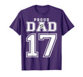 Number 17 Custom Proud Soccer Futbol Dad T-Shirt - Minimalist Print Unisex - T-Shirt, Sweatshirt, Hoodie