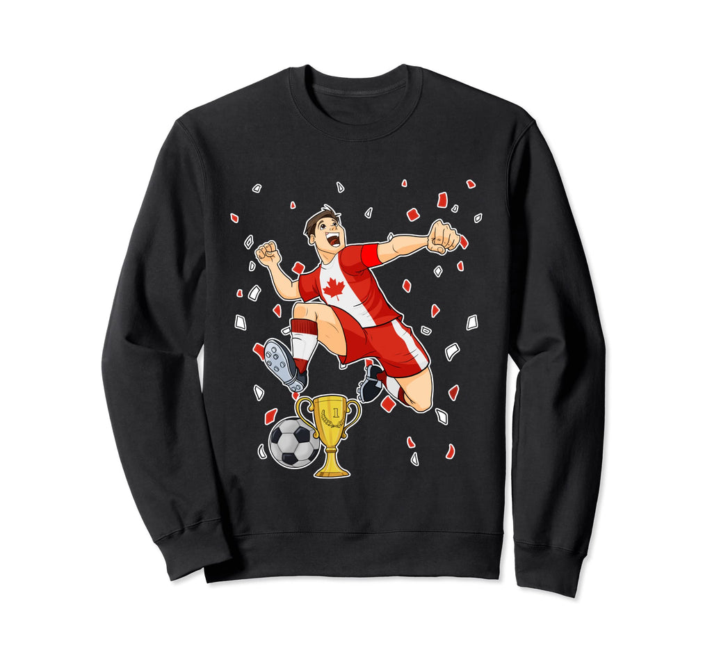 Canadian Flag Soccer Team I Soccer Sweatshirt - Streetwear Style Unisex - T-Shirt, Sweatshirt, Hoodie