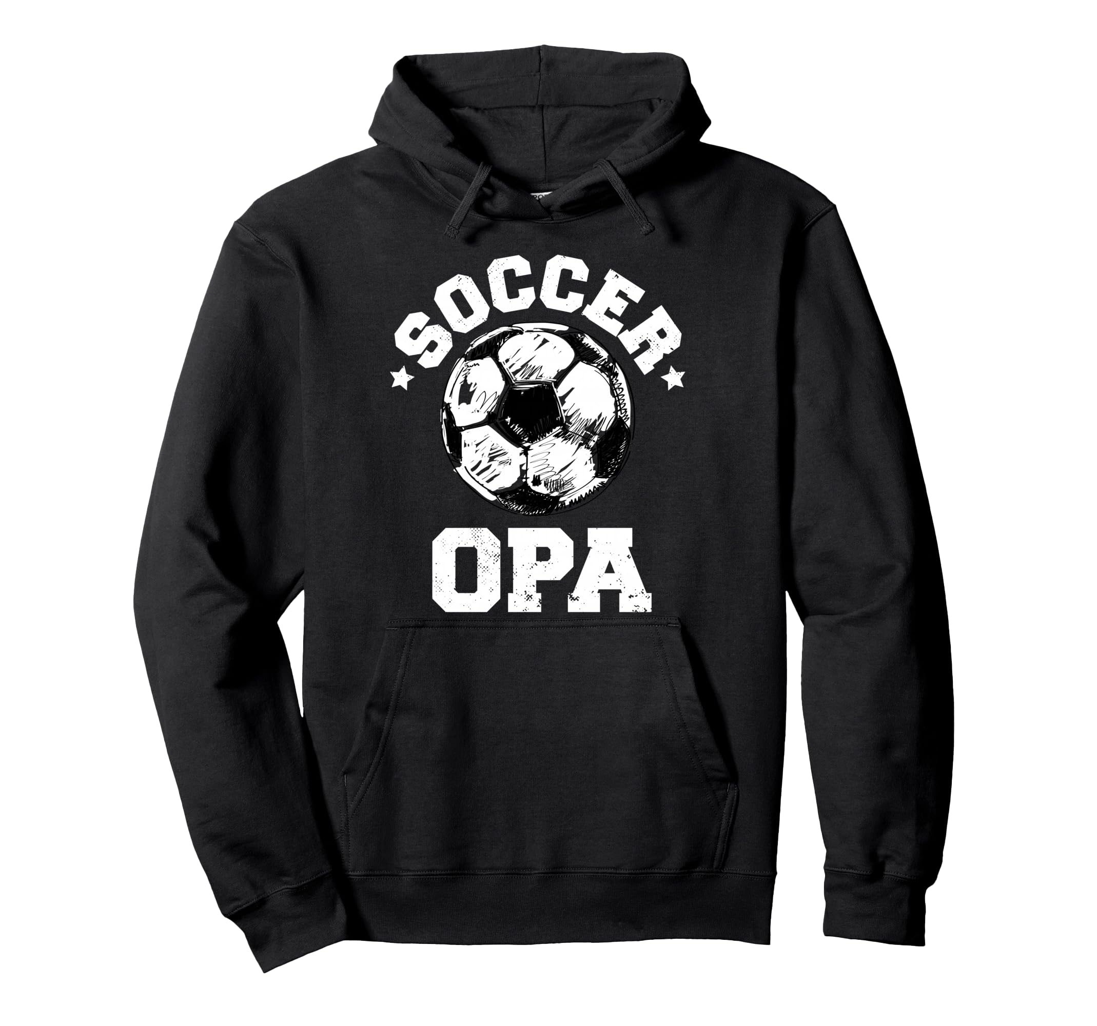 Soccer Opa Soccer Ball Distressed Funny Hoodie - Graphic Print Unisex - T-Shirt, Sweatshirt, Hoodie