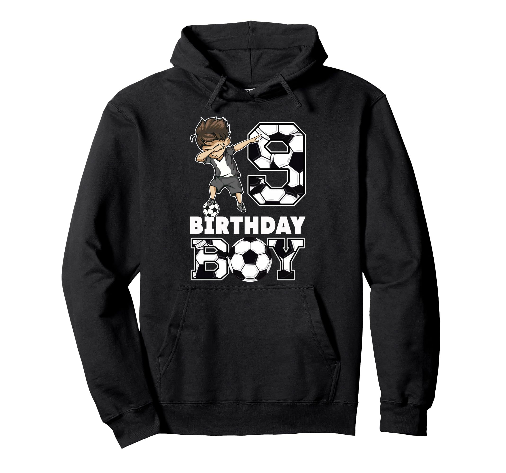 9Th Birthday Gift Soccer Birthday Party 9 Hoodie - Minimalist Print Unisex - T-Shirt, Sweatshirt, Hoodie