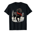Black Labrador Santa Hat Pajama T-Shirt - Graphic Print for Adults - T-Shirt, Sweatshirt, Hoodie