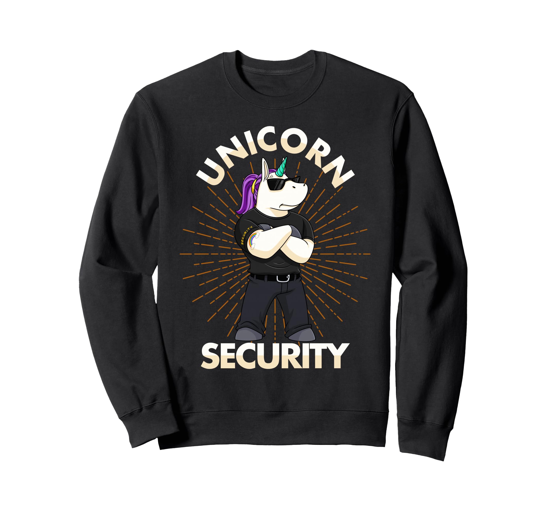 Unicorn Security Birthday Mens Dad Gift Sweatshirt - Trendy Graphic Unisex - T-Shirt, Sweatshirt, Hoodie