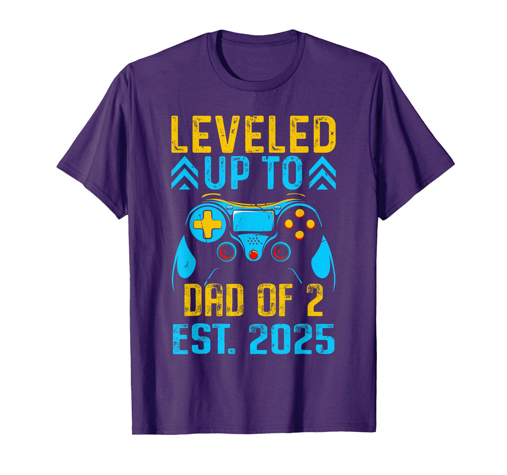 Leveled Up To Dad 2 Est 2025 Promoted T-Shirt - Streetwear Style Men Women - T-Shirt, Sweatshirt, Hoodie