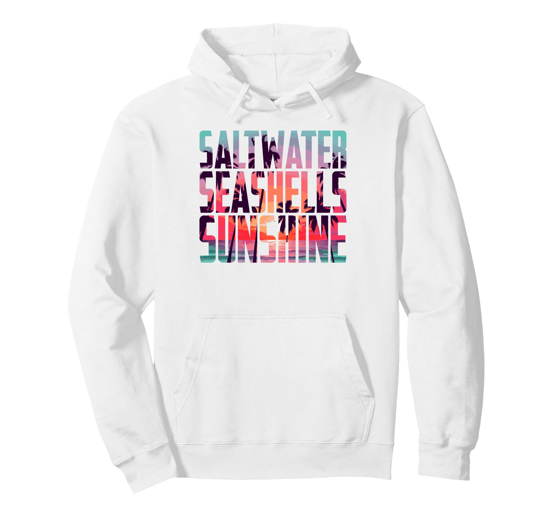 Salt Water Seashells Sunshine Beach Hoodie - Fun Novelty Design Unisex - T-Shirt, Sweatshirt, Hoodie