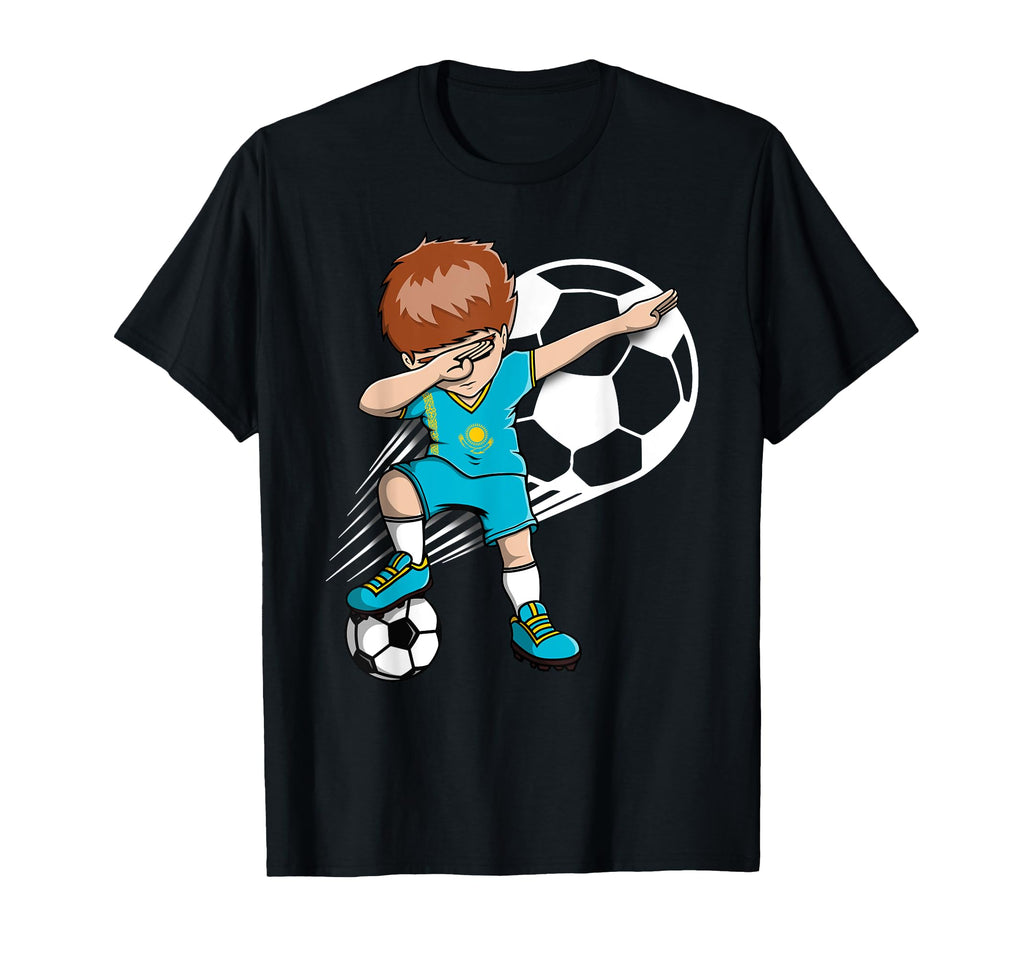 Dabbing Soccer Kazakhstan Fans T-Shirt - Fun Novelty Design Men Women - T-Shirt, Sweatshirt, Hoodie