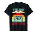 Leveled Up To Dad Twins Game T-Shirt - Fun Novelty Design for Adults - T-Shirt, Sweatshirt, Hoodie