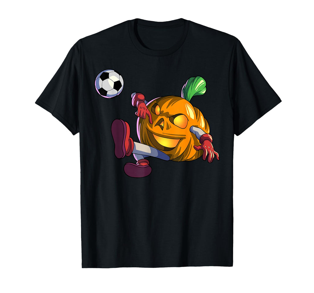 Soccer Pumpkin Halloween Soccer T-Shirt - Fun Novelty Design Men Women - T-Shirt, Sweatshirt, Hoodie