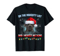 Naughty List And Cane Corso Santa Hat T-Shirt - Aesthetic Graphic Unisex - T-Shirt, Sweatshirt, Hoodie