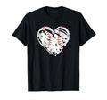 Ball Heart Coach Player Baseball Mom T-Shirt - Novelty Apparel for Adults - T-Shirt, Sweatshirt, Hoodie