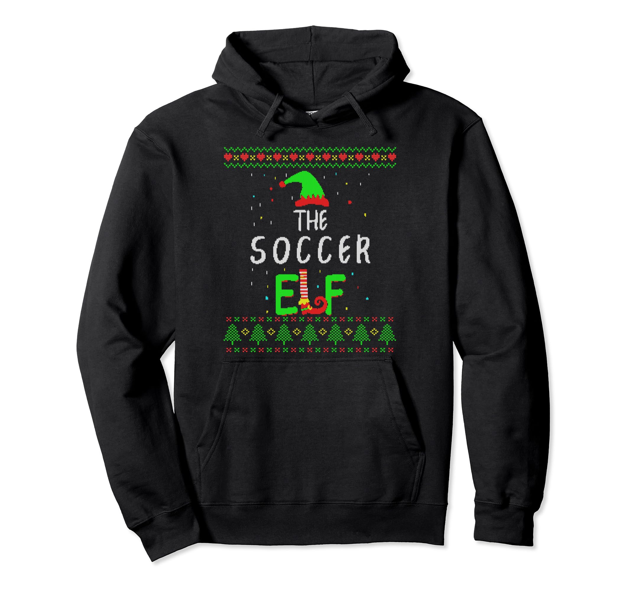 Soccer Elf Family Matching Ugly Pjs Hoodie - Aesthetic Graphic Men Women - T-Shirt, Sweatshirt, Hoodie
