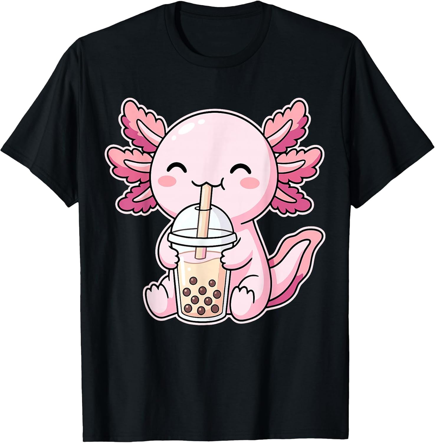 Axolotl Boba Tea Bubble Kawaii - Adult & Kids T-Shirts, Sweatshirts & Hoodies apparel design preview 1