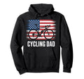 Cycling Dad American Flag Road Bike Hoodie - Trendy Graphic for Adults - T-Shirt, Sweatshirt, Hoodie