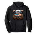 Papa Bear Face Sunglases 4Th July Hoodie - Trendy Graphic for Adults - T-Shirt, Sweatshirt, Hoodie