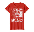 I Wear Red Fridays My Son American T-Shirt - Minimalist Print for Adults - T-Shirt, Sweatshirt, Hoodie