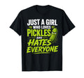 Pickle Lover Hates Everyone Funny T-Shirt - Fun Novelty Design for Adults - T-Shirt, Sweatshirt, Hoodie