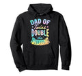 Dad Twins Double Hugs Twins Dad Fathers Day Hoodie - Unique Graphic Unisex - T-Shirt, Sweatshirt, Hoodie