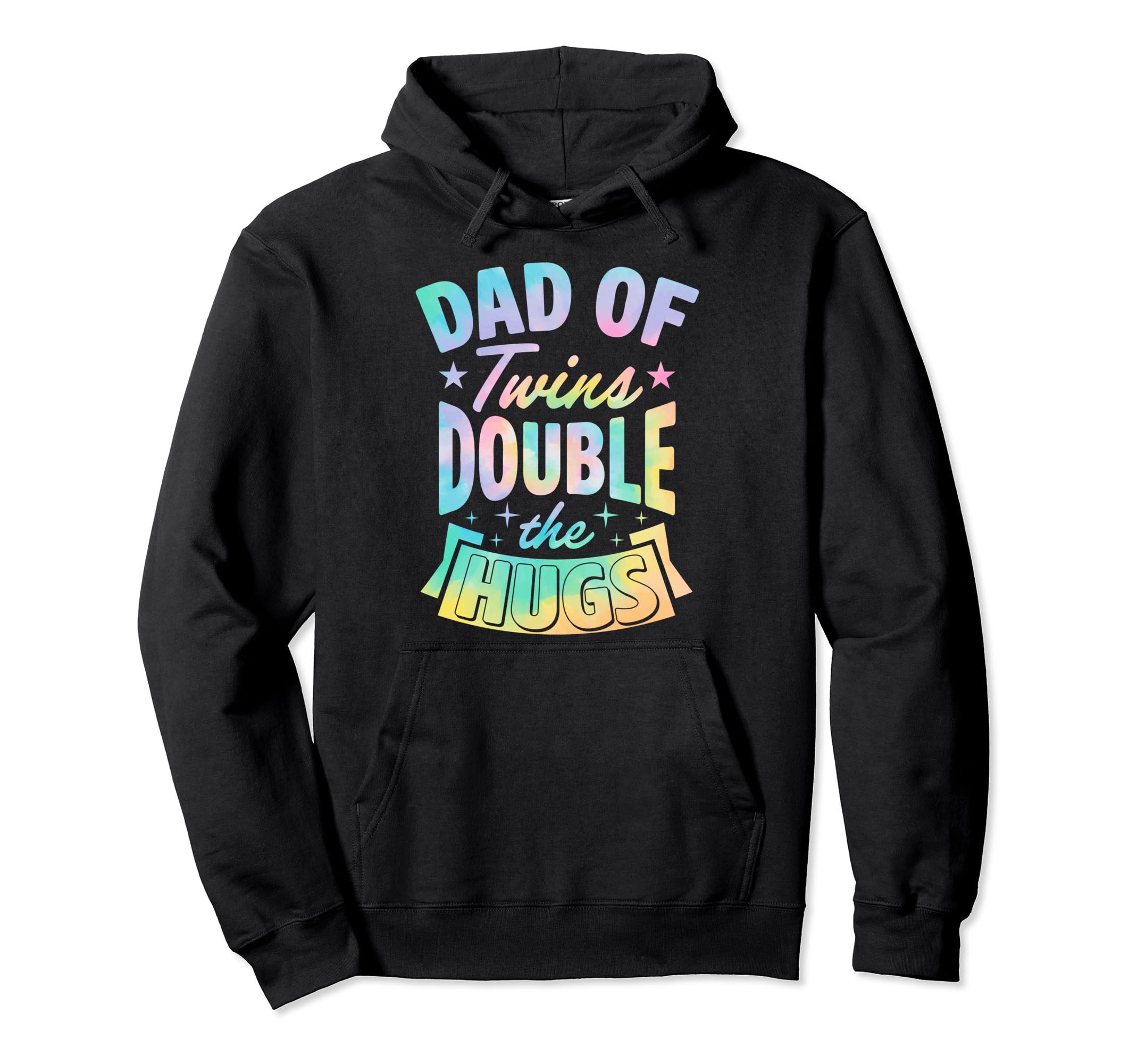 Dad Twins Double Hugs Twins Dad Fathers Day Hoodie - Unique Graphic Unisex - T-Shirt, Sweatshirt, Hoodie