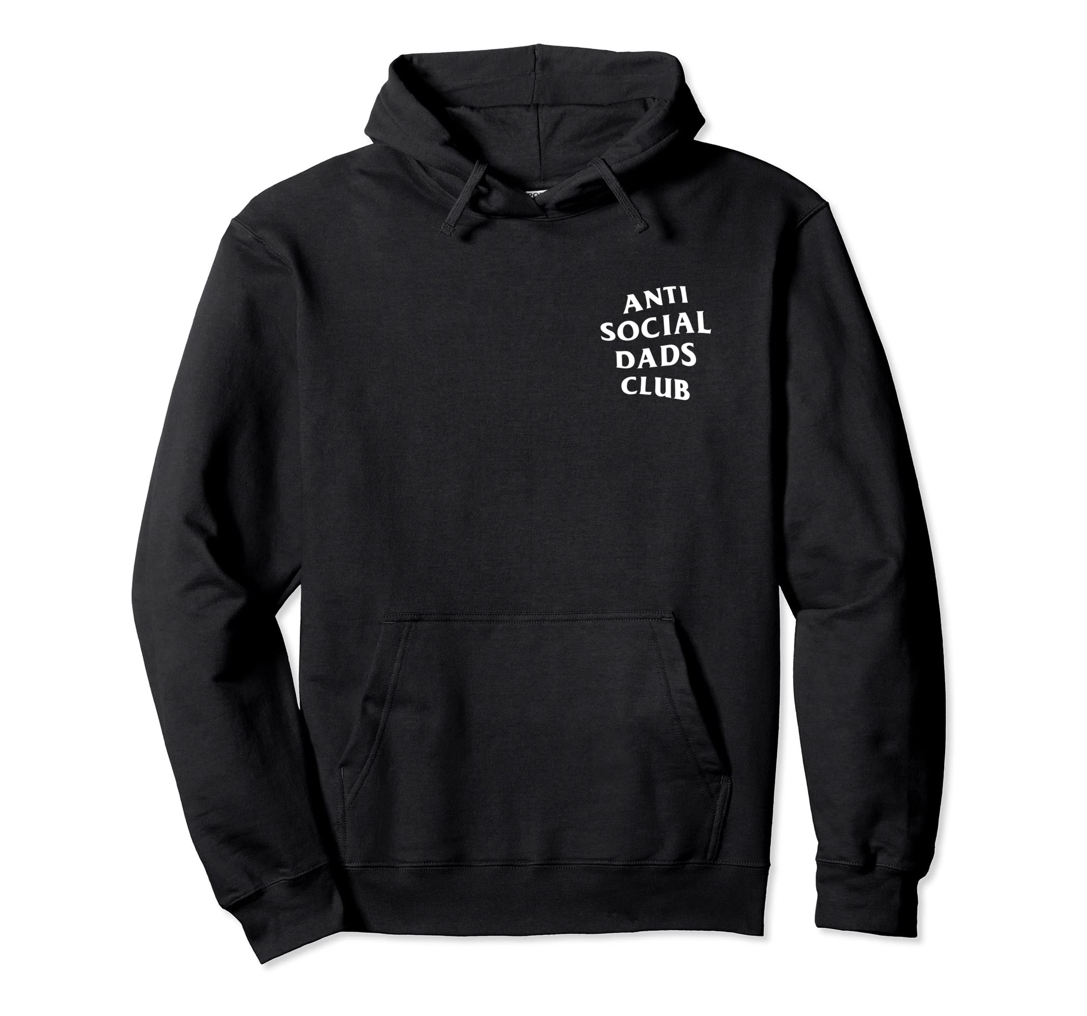 Anti Social Dads Club White Logo Hoodie - Casual Everyday Wear Unisex - T-Shirt, Sweatshirt, Hoodie