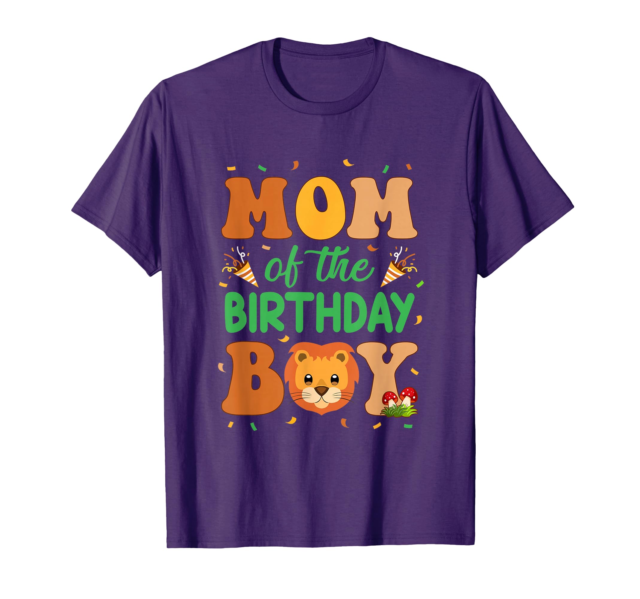 Mom Birthday Lion Family Party T-Shirt - Trendy Graphic for Adults - T-Shirt, Sweatshirt, Hoodie