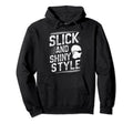 Slick And Shiny Funny Bald Dad Hoodie - Custom Art Print Men Women - T-Shirt, Sweatshirt, Hoodie