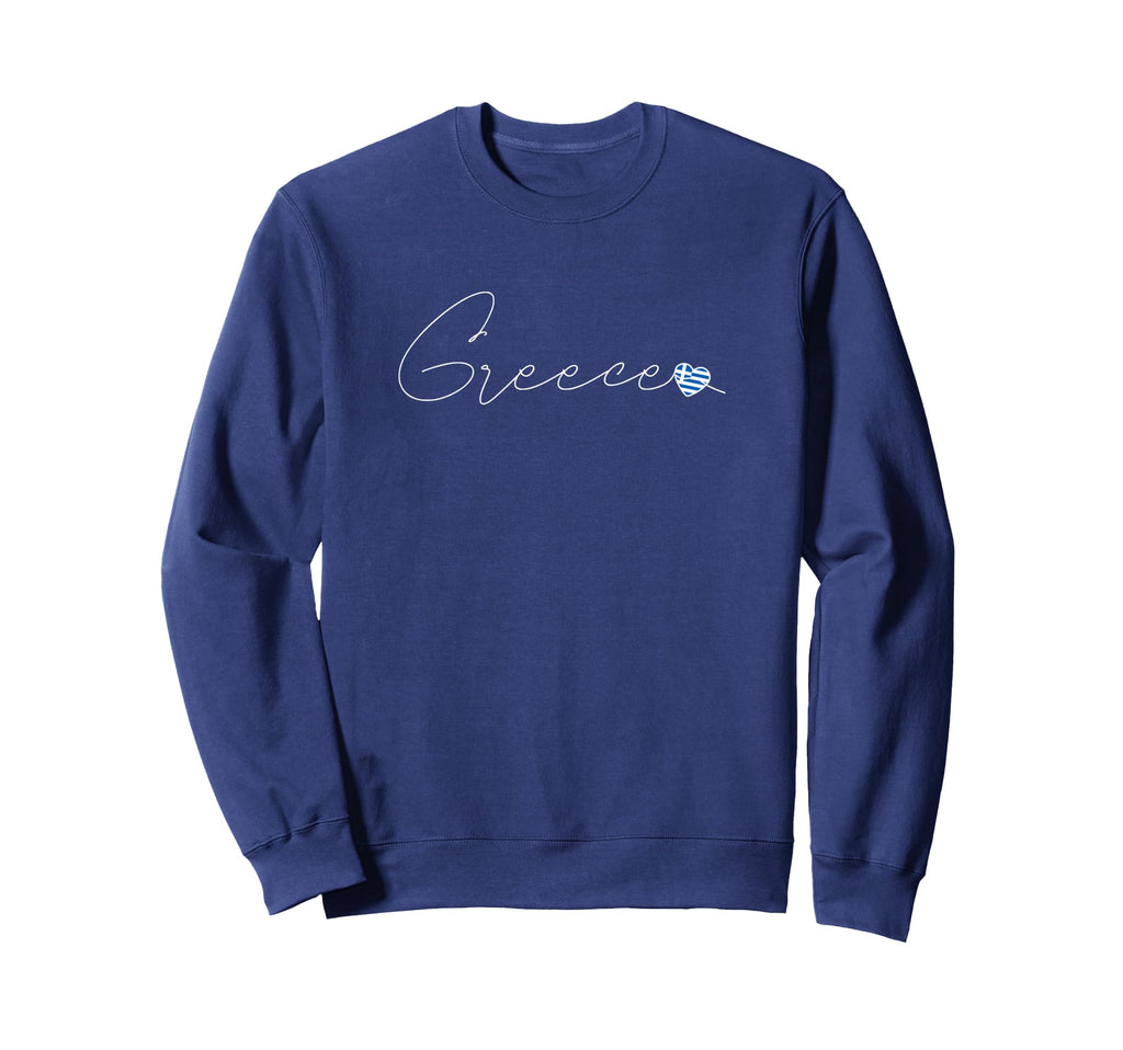 Ell Da Simple Love Greek Flag Heart Sweatshirt - Trendy Graphic for Adults - T-Shirt, Sweatshirt, Hoodie