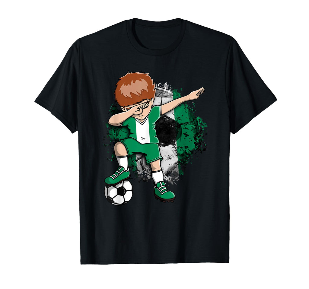 Dabbing Soccer Nigeria Jersey T-Shirt - Minimalist Print for Adults - T-Shirt, Sweatshirt, Hoodie