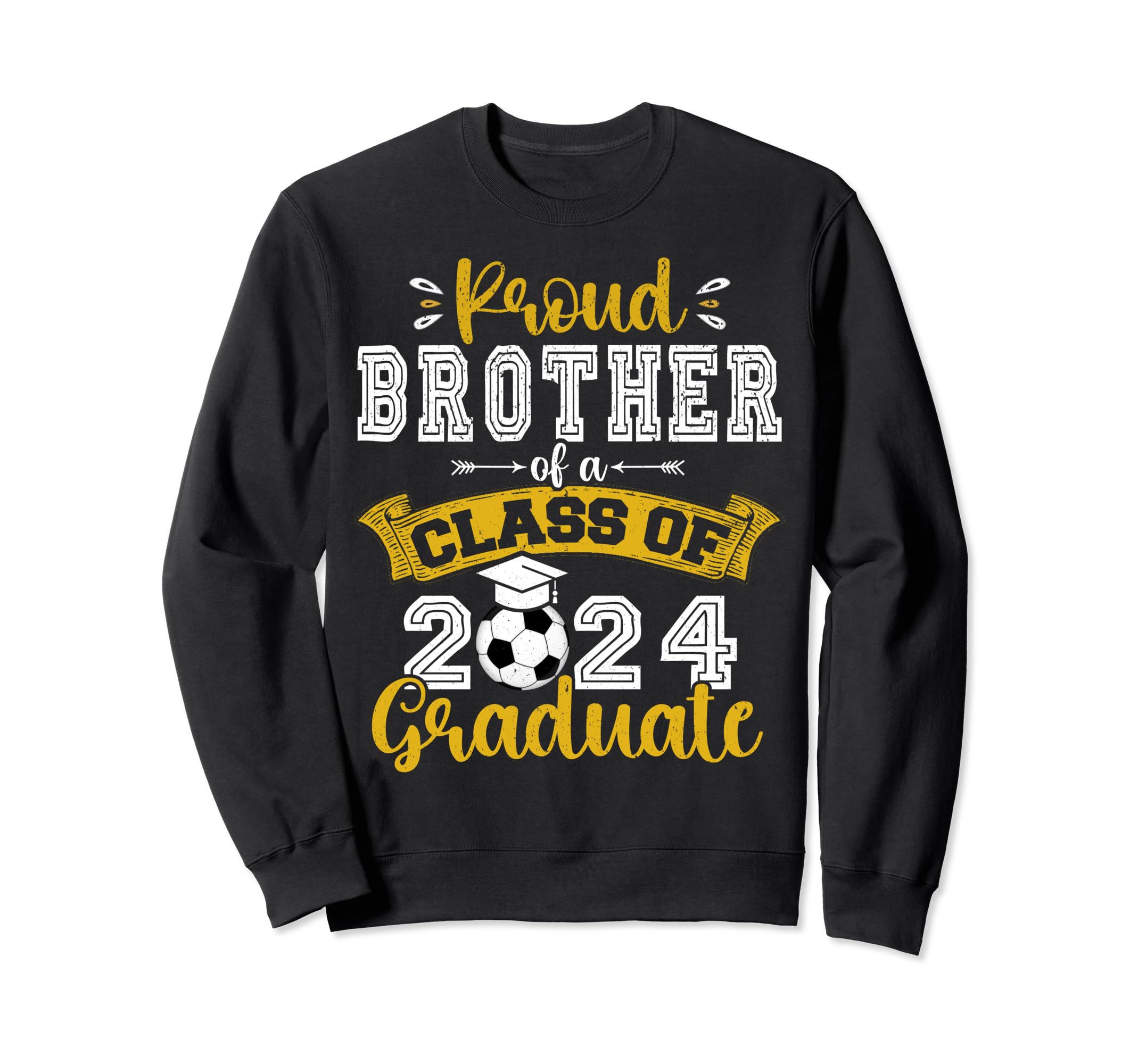 Proud Brother Class 2024 Graduate Sweatshirt - Aesthetic Graphic Men Women - T-Shirt, Sweatshirt, Hoodie