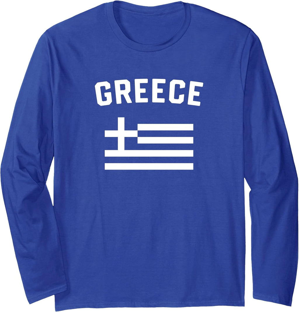 I Love Greece Minimalist Greek Flag - Adult & Kids T-Shirts, Sweatshirts & Hoodies apparel design preview 1