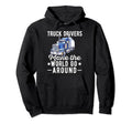 Truck Driver Trucker Dad Funny Hoodie - Custom Art Print for Adults - T-Shirt, Sweatshirt, Hoodie