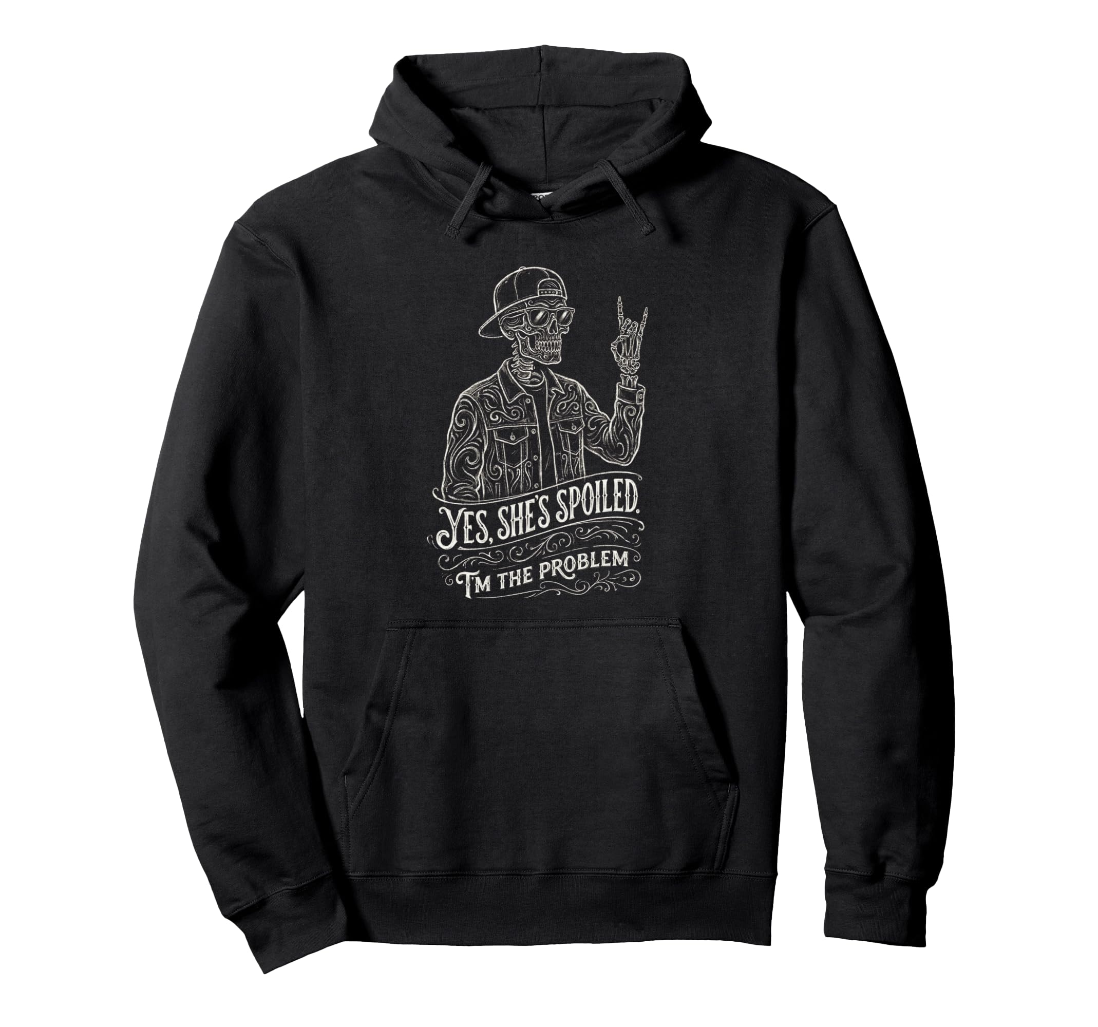 Skeleton Dad Daughter Matching Funny Hoodie - Novelty Apparel for Adults - T-Shirt, Sweatshirt, Hoodie