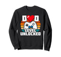 New Dad Level Unlocked Gamer Dad Sweatshirt - Graphic Print Unisex - T-Shirt, Sweatshirt, Hoodie