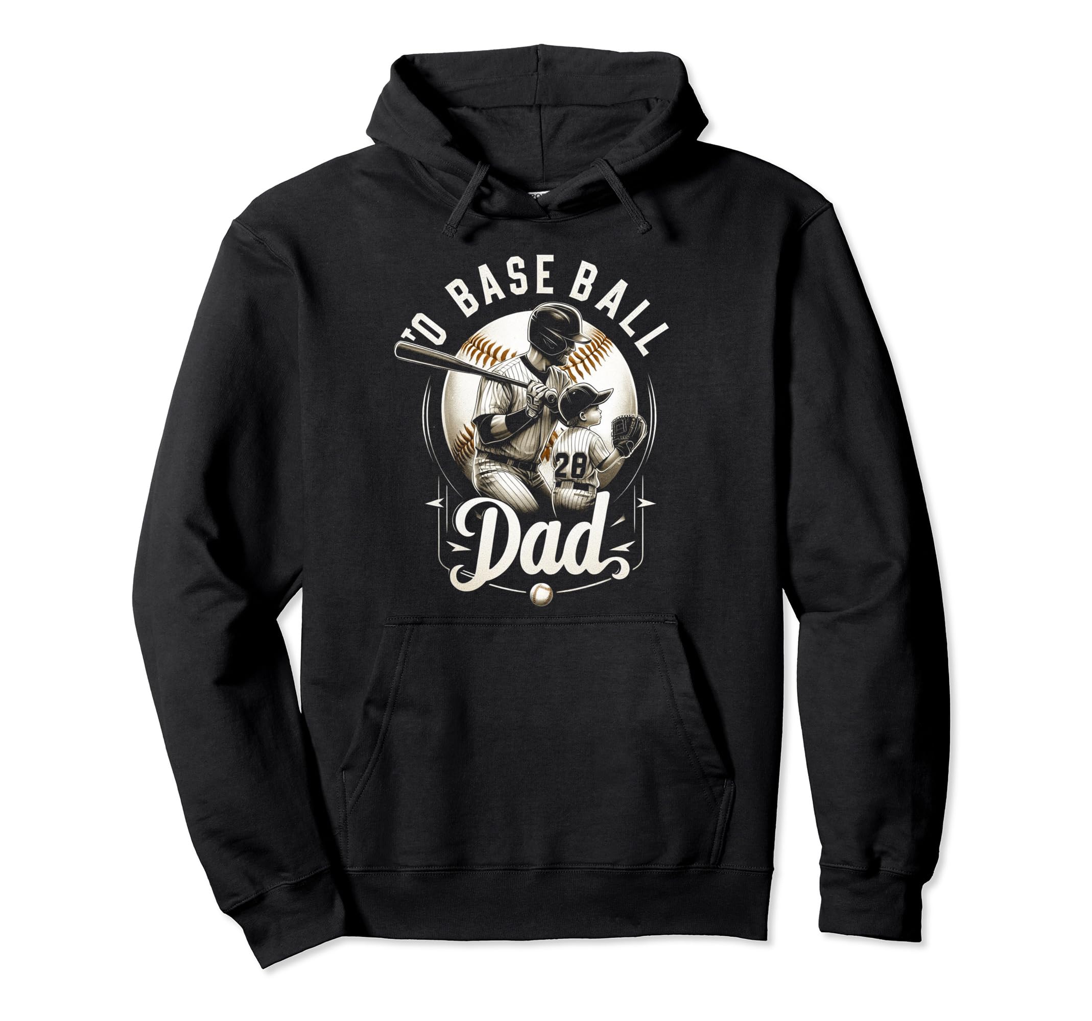 Baseball Dad Fathers Day Hoodie - Graphic Print for Adults - T-Shirt, Sweatshirt, Hoodie