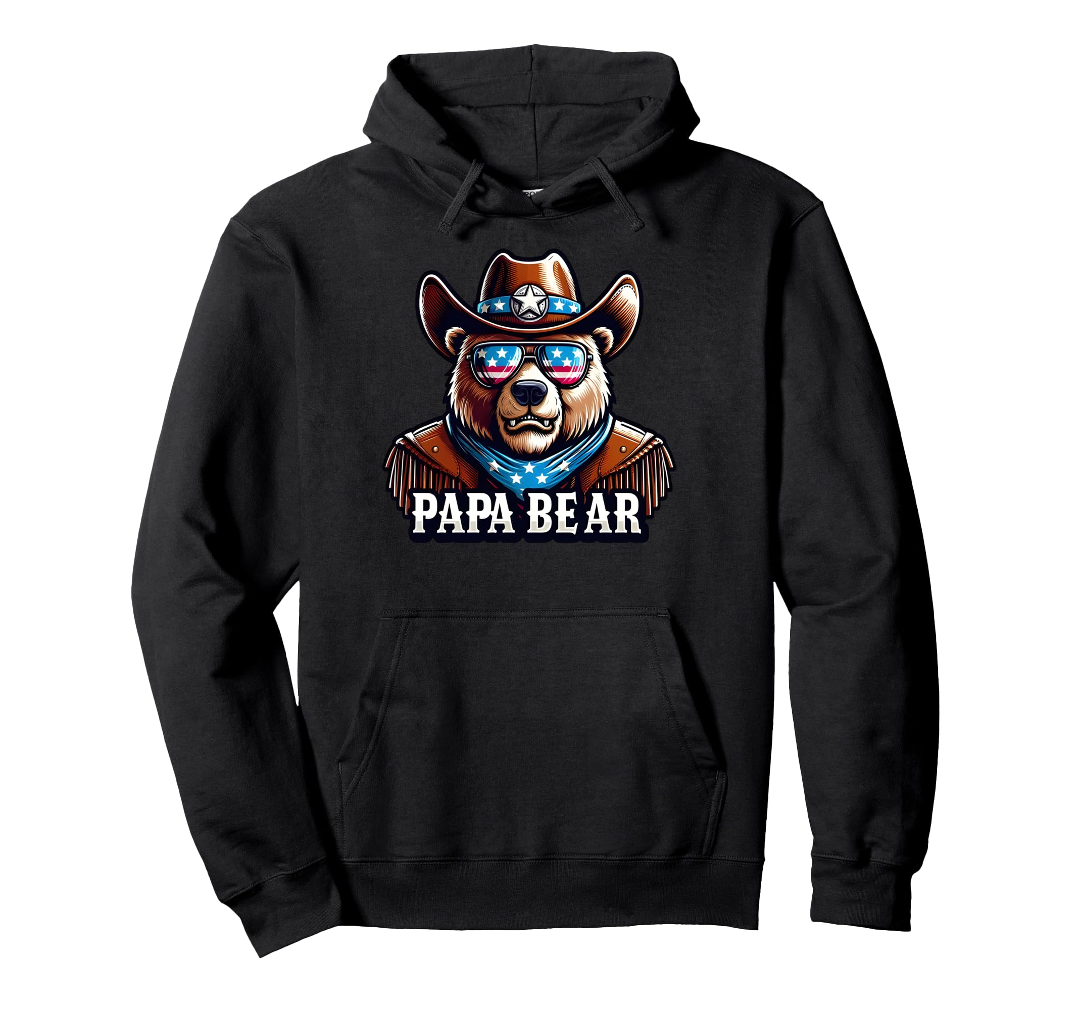 Papa Bear Gifts Funny Birthday Fun Hoodie - Custom Art Print Men Women - T-Shirt, Sweatshirt, Hoodie